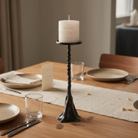 2 Pieces Metal Look Candle Pedestal Stable Base Candlestick Holder Easy to Wipeable Surface Centerpiece for Entryway, Living Room