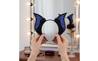 Soft & Fluffy Winged Creature Ear Headband Comfortable Fit Furry Winged Creature Flap Headband Lightweight Creature Ears Gentle on Hair for Halloween