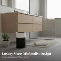 Modern Cylinder Garbage Bin Large Capacity Minimalist Waste Basket Light Luxury Aesthetic Round Open Top Trash Can for Living Room, Washroom, Bedroom