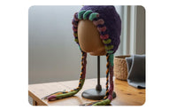 Soft Fantasy Trapper Hat Ear Protection Whimsical Creature Hat Warm Cartoon Alien Knit Cap for Kids, Young Adults, Daily Wear, Outdoor Activities
