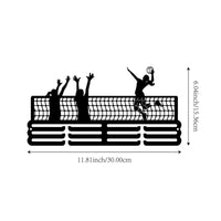 Medals Display Hanger Rack Metal Medals Display Hanger Black Ribbon Holder for Runners, Gymnasts, Bedroom, Office