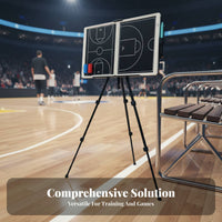 Portable Foldable LCD Board Lightweight Electronic Basketball Coaching Board Shock Resistant for Trainers, Training