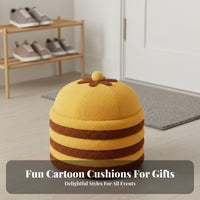 Cute Food Shape Hamburger-Shaped Ottoman Playful Decor Piece Hamburger-Shaped Storage Seat Creative Gift Idea Small Furniture Multifunctional for Children, Teenagers, Young Adults, Playroom, Kid's Room, Bedroom, Entryway