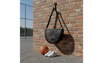 Zippered Front Pocket Mesh Sports Shoulder Bag Soft-Sided Adjustable Strap Ball Bag