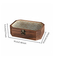 Wooden Jewelry Organizer Light Elegant Design Wooden Jewelry Box Solid Wood Construction Earring Storage Box for Women, Dresser, Bedroom