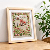 European Style Embroidered Landscape Decorative Painting DIY Material Kit for Adults - 12-inch Frame
