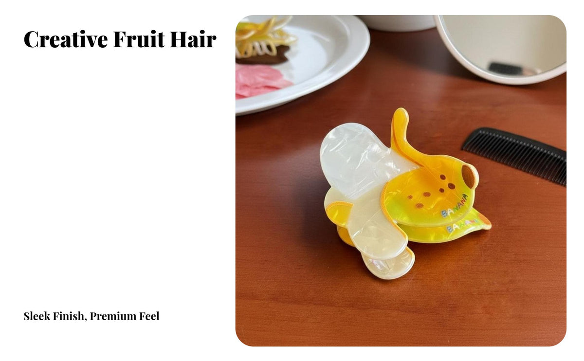 Fruit Hair Grip Cute Design Fruit Design Jaw Fastener Average Updo Hair Fastener Versatile Lightweight for Children