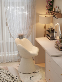 化妆凳女生卧室高级感新款梳妆凳梳妆台椅子轻奢高级花瓣椅美甲凳