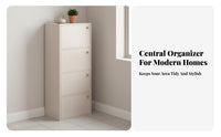 Space-Saving Tipping Shoe Cabinet Large Capacity Narrow Multi-Tier Locker Easy to Assemble Household Furniture Flip-down Drawers for Apartment Dwellers, Homeowners, Entryway, Small Areas, Hallway, Mudroom