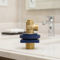 Angle Stop Adapter Valve Compact Angle Plumbing Control with Mounting Attachment Band Easy Installation for Plumbers, Homeowners