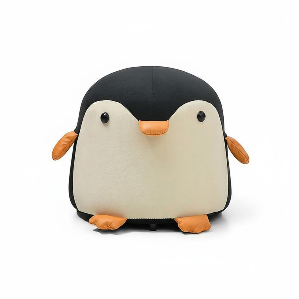 Solid Wood Cute Penguin Stool Kids Friendly Cartoon Creature Stool Lightweight Cartoon Penguin Ottoman Easy to Clean for Entryway, Living Room, Playroom