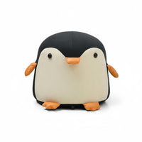 Solid Wood Cute Penguin Stool Kids Friendly Cartoon Creature Stool Lightweight Cartoon Penguin Ottoman Easy to Clean for Entryway, Living Room, Playroom
