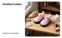 BJD Doll Shoes Handmade 30cm Doll Strap Shoes Low Heel Miniature Shoe Model for Hobbyists