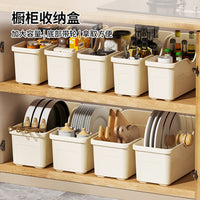 42L Japanese Kitchen Trash Can with Press Lid, Double Layer, Wet/Dry Separation