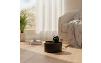 Cordless Cat Fountain with Stainless Steel Tray Wireless Cat Water Fountain Sensor-Activated Easy to Clean for Cats
