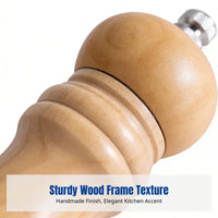 Wooden Pepper Grinder with Manual Ceramic Mechanism, Ideal for Pepper, Sea Salt, Sichuan Pepper, Kitchen Tool