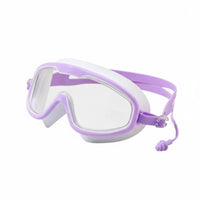 Waterproof Swim Goggles with Earplugs HD Vision Swimming Goggles Leak-Proof Pool Glasses Comfortable Fit for Adults, Diving, Training