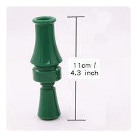 Flared Mouthpiece Duck Call Whistle Tapered Body Mallard Call Whistle Green Gear 11 Cm for Hunters