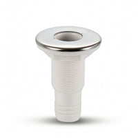 Corrosion-Resistant Marine Drain with Stainless Trim Low-Profile Marine Drain Outlet Polished Thru-Hull Connector Long-Lasting for Yacht