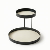 Two-Tier Cosmetic Organizer Double-Layer Desktop Storage Tray Modern for Dresser
