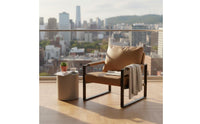 Single Sofa Chair Ergonomic Backrest Commercial Furniture Wide Seat for Balcony