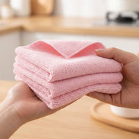 Interlock Knit Microfibre Cloth and Cleaning Cloths, 30cm x 30cm Microfibre Cloth, High Absorbency Knitted Wiping Cloth for Dishes and Furniture