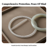 Anti-Scratch Bracelet Wrap Abrasion Resistant Transparent Jewelry Protection Film Collision Resistant Silicone Bangle Sleeve for Women