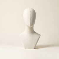 Cloth-coveredCovered Headwear Display Form Linen-Look Hairpiece Head Stand Neutral Hairpiece Stand Sturdy for Boutiques, Stylists, Studios, Home Organization