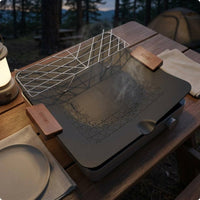 Cassette Cooktop Compatible Camping Grill Pan Induction Ready Nonstick Grill Pan Easy to Clean Cookware Lightweight for Outdoor, Home