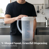Large Capacity Pitcher Heat Resistant Cold Brew Tea Pitcher Large Capacity Water Jug for Restaurant, Cafes, Restaurants, Parties