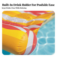 Buoyant Lounge Chair with Backrest Foldable Inflatable Pool Lounger PVC Material Buoyant Recliner Chair for Adults, Teens, Beach, Lake