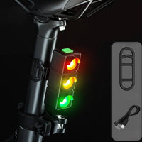 High Brightness Rechargeable Cycle Rear Light Water Resistant LED Bike Warning Light Easy to Install for Cyclists, Night Riding, Commuting