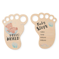 2 Pieces Baby Development Plaque Smooth Photo Prop Premium for Expectant Parents