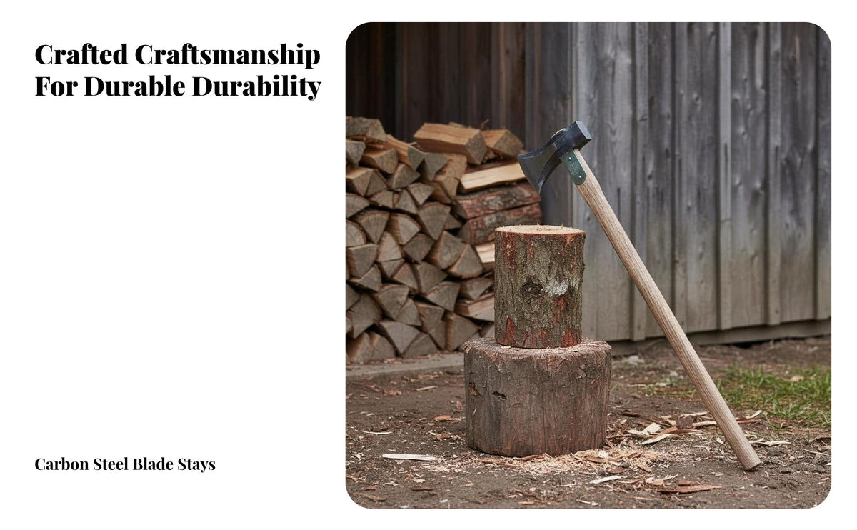 Forged Steel Heavy Duty Logging Axe Blade Wood Splitting Axe Balanced Design Splitting Maul Two-Fold Purpose for Woodworkers, Homeowners, Farm, Outdoor, Woods, Backyard