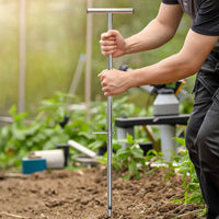 Stainless Steel Soil Sampling Sampler Soil Sampler with Foot Pedal Ergonomic Portable for Farmers, Gardens, Farms