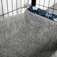 Cat Hammock Bed for Indoor Use, Patterned Irregular Cat Cage Hammock with Hooks, Handmade Stitching Warmth Core Function Winter Bed Accessories