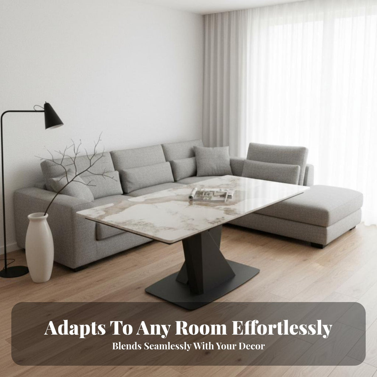 Minimalist Design Rectangular Table with Shelf Modern design Household Furniture Nordic Aesthetic Light Luxury Feel for Homeowners, Apartment Dwellers, Interior Designers, Living Room, Lounge Area, Home Office