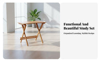 Foldable Design Adjustable Desk and Chair Set Ergonomic Adjustable child's Study Set Child-Safe Rounded Corners Activity Table Built-in Storage Drawer for Children, Students, Parents, academic assignments, Homeschooling, Bedroom, Playroom