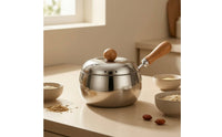 Milk Pot with Lid Food-Grade Milk Pot Compact for Singles, Parents