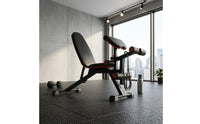 Multifunction Workout Bench Metal Frame Weight Bench with Leg Developer Wide Base for Floor Use