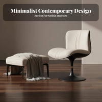 Italian and fashion rotating Dining Chair Light Luxury Household Furniture Minimalist Design Padded Armchair Fully Upholstered for Restaurant Owners, Interior Designers, Office Workers, Kitchen, Coffee Shop, Living Room, Lounge