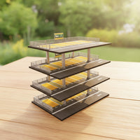 Parking Garage Model Realistic Car Display Scene Three-Dimensional Garage with Four Layers for Desk Decoration