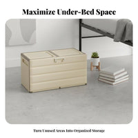 Wheeled Lowheight Bin Built-in Handles Underbed Container with casters