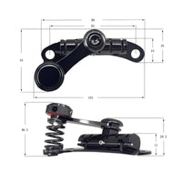 Roller Saddle Bridge Zinc Alloy Tremolo Bridge Easy to Install String Anchor Tailpiece for Guitarists