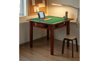 Printed Markings Square Table Raised Rim Game Table Built-in Drawer Gaming Furniture Wood Frame
