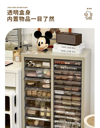 化妆品收纳盒桌面置物架抽屉式多层放甲油胶收纳柜放美甲储物柜子