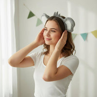 Single Size Fits Most Faux Faux Hair Koala Headband Lightweight Koala Ears Headband Easy Attachment for Women, Party