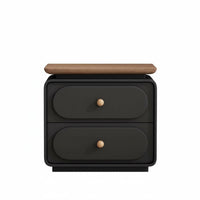 mid-century-inspiredera Modern design Storage Nightstand Leather-Like Surface Single-Drawer End Table Fully Assembled Bedside Cabinet Minimalist Design for Homeowners, Apartment Dwellers, Students, Guest Room, Hotel, Office