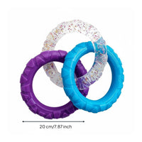 3 Rings Dog Tug Toy 3-Loop Tug Toy Soft Material Pet Supply for Young Dogs