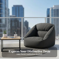 Minimalist Design Bean Bag Chair Comfortable Floor Furniture formConforming Lounge Seating No Assembly Required for Students, Readers, Bedroom, Balcony, Living Room, perusing alcove